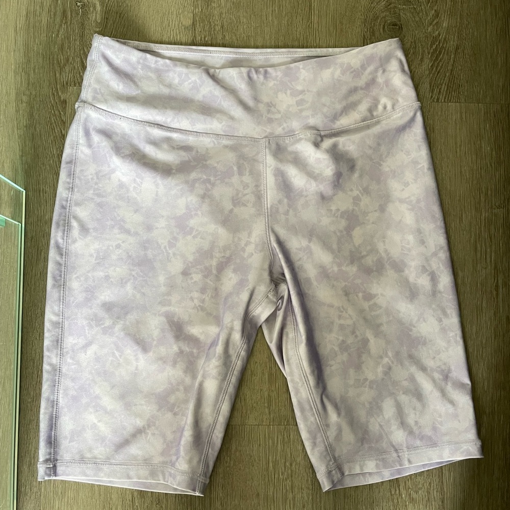 Lilac lavender longer biker shorts